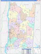 Dutchess County Metro Area Wall Map Color Cast Style